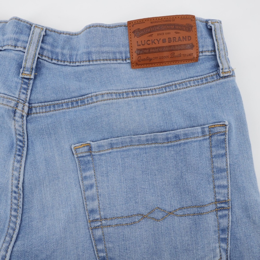 Lucky Brand 410 Athletic Straight Jeans Light Wash Mens 34x34 (measures 33")